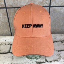 KEEP AWAY Hat Unisex One Size Fits All Orange Strapback Adjustable Ball Cap - £11.84 GBP