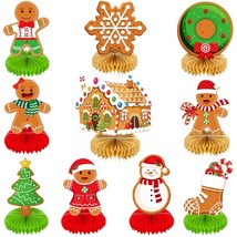 10 Pieces Christmas Gingerbread Man Party Ornaments Decorations Merry Xm... - $23.99