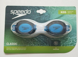 Speedo Classic Swimming Goggles Blue Kids 3-8 NEW UV Protection Pool Beach Swim - £7.40 GBP