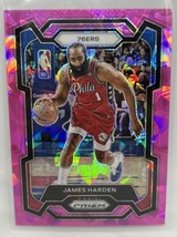 2023-24 Prizm Basketball James Harden #98 Pink Ice 76ers Los Angeles Clippers - £1.51 GBP