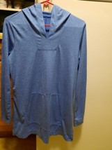 Duluth Trading Small Women Long Sleeve Blue Pull-Over Hoodie Side Pocket... - £9.01 GBP