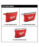 Milwaukee Zipper Tool Bag Storage Organizer Pouch Work Multi Color 12 in. 3 - $31.42