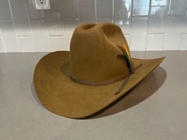 Vintage John Deere John B. Stetson Whiskey Western Cowboy Hat Size 7 3/8... - $125.68