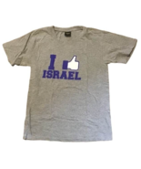 Thumbs Up I Support Israel T-shirt Gray Blue Political Size Large Youth ... - $13.81