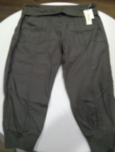 NWT Calvin Klein Women Gray Cargo Pants Cropped XL Maternity Pants - £26.37 GBP