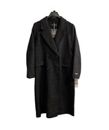 Bernardo Trench Coat Womens L Black Double Breasted Minimalist Capsule O... - $111.83 CAD