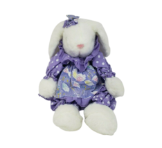 13&quot; Vintage Oriental Trading Co Purple Bunny Rabbit Stuffed Animal Plush Toy - £36.60 GBP
