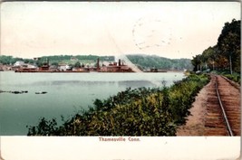 Thamesville CT Railroad Tracks Along River 1909 to Brooklyn NY Postcard Z30 - £3.92 GBP