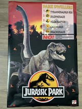 Vintage 1993 Jurassic Park Movie T-Rex Poster 22.375x34&#39;&#39; Inch NEW - £17.99 GBP