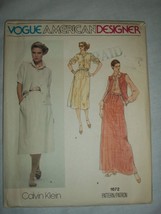 Vintage Vogue Calvin Klein 1672 Skirt Blouse Uncut Pattern Size 12 - £20.03 GBP