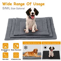 Dog Bed Mat Comfortable Fleece Pet Dog Crate Carpet Reversible Pad Joint Relief  - £24.40 GBP