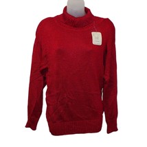 Vintage B Altman 5th Ave NY Red Metallic Lurex Turtleneck Sweater NWT - £44.27 GBP