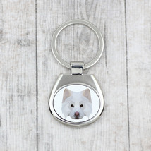 A key pendant with a Finnish Lapphund dog. A new collection with the geo... - $12.89