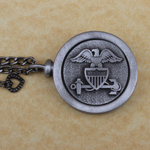 Pewter Keepsake Memory Charm Cremation Urn with Chain - Navy - $99.99