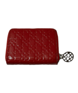 Coach Chelsea Wallet Charm Red Patent Leather Embossed Shiny Coin  Zip C... - $599.74 MXN