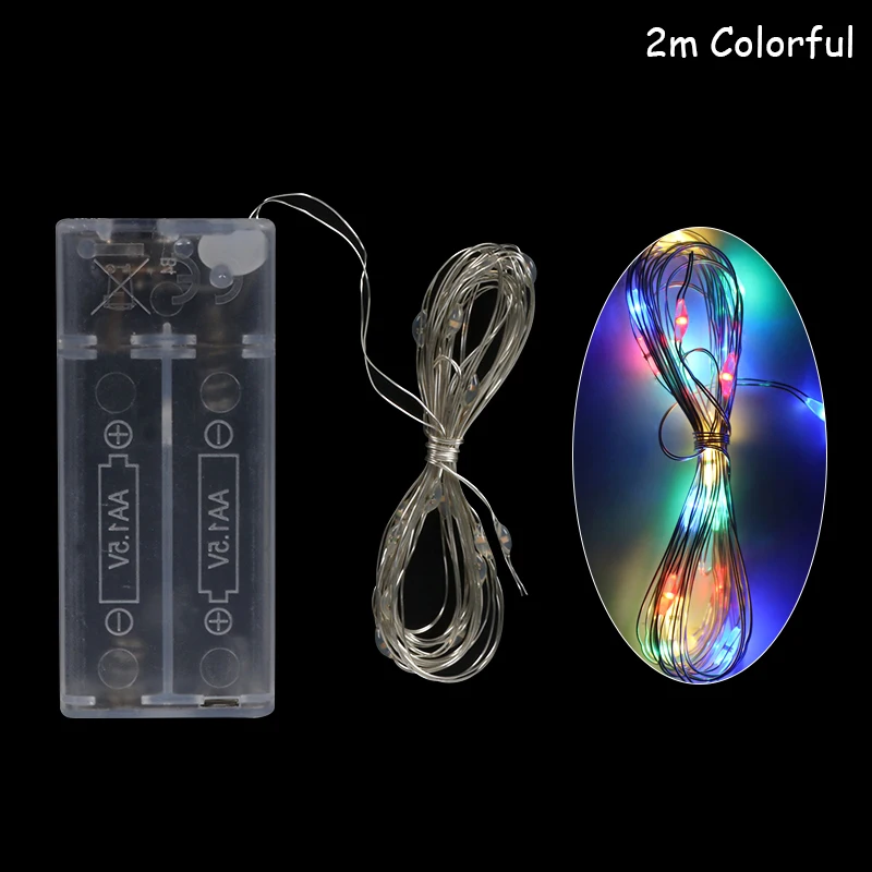 2M Led Fairy Lights Copper Wire String Holiday Outdoor Lamp Gar Luces For Christ - £60.81 GBP