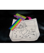 Crafter&#39;s Square Flying Princess Color It Yourself Tote Carry Bag w/Mark... - £10.29 GBP