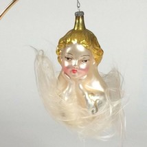 Vtg spun glass Angel Christmas Ornament Cherub - £154.69 GBP