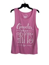 Lauren James Women Shirt Adult Size Small Pink Tank &quot;Gooder Than Grits&quot; Southern - £16.67 GBP