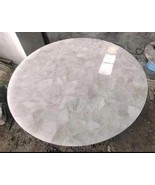 White Quartz Table Top Centerpiece Agate Coffee Table Bar Table Living R... - $8,034.21 MXN
