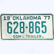 1977 United States Oklahoma Commercial Trailer License Plate 628-865 - $18.80