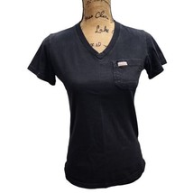 Ariat Rebar Women&#39;s V-Neck T-Shirt Black Workwear Casual Short Sleeve XS - $14.96