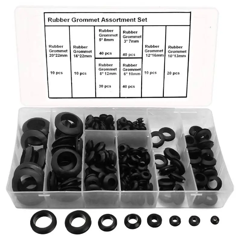 200pcs Grommet Electrical Wire Gasket Eyelet Ring Gasket Firewall Hole  for Auto - £68.88 GBP