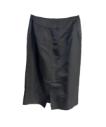 Banana Republic Womens Straight Skirt Black Knee Length Back Slit 100% S... - £23.76 GBP