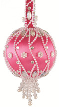 The Cracker Box Christmas Ornament Kit Moonlit Pearls  (Hot Pink Ball w/crystal) - £48.25 GBP