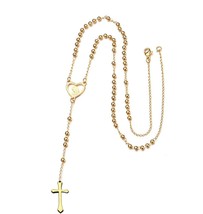Golden Stainless Steel Religious Virgin Mary Heart - $51.49