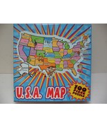 Vintage Educational U.S.A. Map Jigsaw Puzzle 100 Pieces Color 8.5&quot; x 11&quot; - $12.99