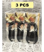 3 PCS  BANANA INTERLOCKING FLEXIBLE JAW HAIR CLIPS  COLOR: BLACK          QTY: 3 - $3.79
