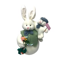 Good Health Industries Plush Figure Bunny Rabbit Mommy baby Happy Easter White - £10.07 GBP