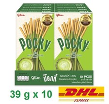 10 x Glico Pocky Milky Matcha Flavor Japanese Biscuit Stick New Fomula 39g - £35.77 GBP