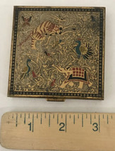 VOLUPTE USA Engraved Elephant Birds 1920/30&quot;s COMPAC WITH ORIGINAL POWDE... - $1,854.99 MXN