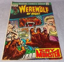 Marvel Bronze Age Comic Book Werewolf by Night 1973 No 12 FN to VFN - £10.26 GBP