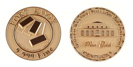 Fort Knox Kentucky 9.99 Fine Gold Depository Challenge Coin - £29.49 GBP