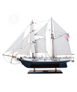 Old Modern Handicrafts Harvey Ship Model - Hand-Painted with Black and W... - $645.58 CAD