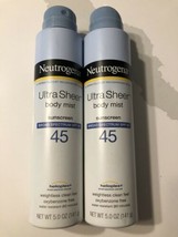 DISCONTINUED 2x Sheer Body Mist Sunscreen SPF 45 5oz Weightless NEW - $56.99