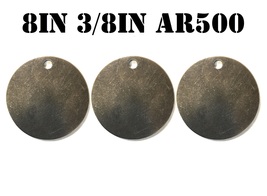 Steel Shooting Targets - 8 In. Round Hangers-AR500-NRA Action Pistol Pla... - £65.11 GBP