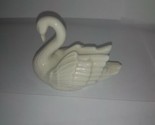 Vintage Ceramic White Porcelain Swan Figurine  - $8.39