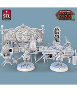 3D Printed STL Miniatures Cartographers Set Fantasy NPC 2 | 28 - 32mm Wa... - $12.36 CAD+
