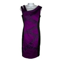 JAX Women&#39;s Sleeveless Black &amp; Purple Midi Dress Size 6 - £26.80 GBP