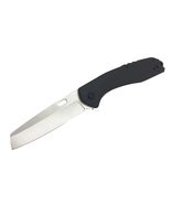ABKT Warthog Linerlock Black Pocket Knife  Wharncliffe Blade, Micarta H... - $74.90 CAD