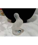Kusak Czechoslovakia Glass Frosted Duck Figurine/sticker - £16.87 GBP