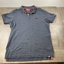 Super Dry The Orange Label Polo Co. Shirt Mens 2XL Blue Short Sleeve Polo - £12.61 GBP
