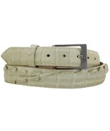 Mens Western Dress Belt Off White Alligator Skin Leather Casual Wear Siz... - $139.49 CAD