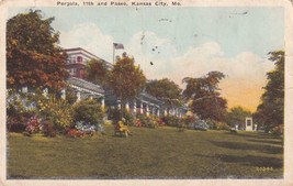 Pergola 11th and Paseo Kansas City Missouri MO 1926 Muskogee OK Postcard D46 - £2.39 GBP