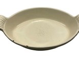  Martha Stewart Green Enamel Cast Iron Oval Au Gratin Baking Dish marked... - $18.25