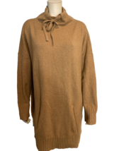 Talbots Women&#39;s Drawstring Neck 3/4 Sleeve Tunic Sweater Tan 3X - £22.04 GBP